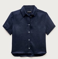J.Crew women’s Gamine button-up shirt in 100% linen. 2 picture