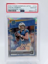 2020 Donruss Optic Rated Rookies Autographs Holo #153 Justin Herbert 80/99  picture