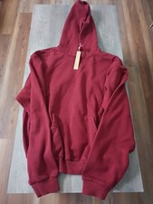 NEW SKIMS Cotton Fleece Classic Pullover Hoodie Merlot Red Medium NWT Sweatshirt picture