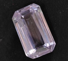 Natural Emerald Cut Cambodian Zircon Certified 95.60 Ct White ColorLooseGemstone picture