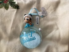 Retired Disney Parks Baby Boy Mickey Mouse Glass Ornament  Personalized picture