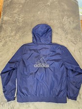 Vintage Adidas Ski Snow Jacket Size Large Winter Parka Style Big Logo Navy picture