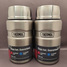 NEW Thermos Stainless Steel 24oz/710ml Food Jar. Lot of 2 picture