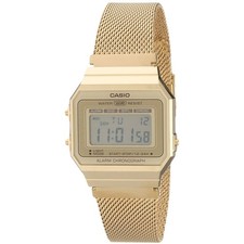 Casio Unisex Digital Watch Vintage Chronograph Gold Dial Bracelet A700WMG-9AVT picture