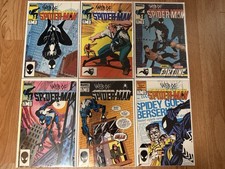 BLACK SUIT SPIDER-MAN LOT(Web of Spider-Man #8-13 1985) All NM/MINT picture