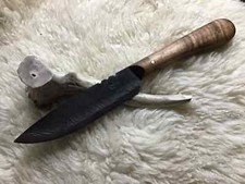 Jeff White Razorback Knife with Curly Maple handle picture