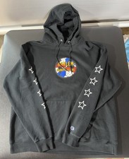Harlem Globetrotters Champion Black Pullover Hoodie Hooded Sweatshirt Men's XL picture