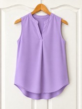 Lavender Sleeveless Tunic Blouse Women’s Large  picture