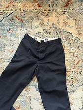 Dickies Men's Black Workwear Pants 32W Original Fit Straight Leg Flat Front picture