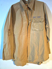 Lewis Creek Men's 3XL Big & Tall Tan Cotton Canvas Button-Front Shirt Pockets picture