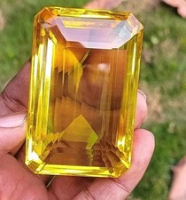 AA Natural Huge Yellow Citrine 1000 Ct+ Emerald Cut Brazilian Certified Gemstone picture