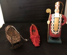 3 Metropolitan Museum of Art MMA Christmas Ornaments Shoe, Bassinet, Bishop picture
