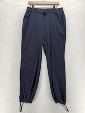 Athleta Midtown Lined Trouser Pants Womens 12 Blue Stretch Jogger Casual Travel picture