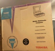 VERY RARE BOX: Toshiba T6600C Vintage Laptop Luggable Factory Outer Box Display picture