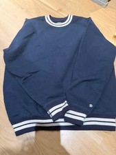 Drakes Navy Logo-Embroidered Striped Cotton-Jersey Sweatshirt - Large picture