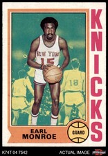 1974 Topps #25 Earl Monroe Knicks HOF Winston-Salem St 5 - EX picture