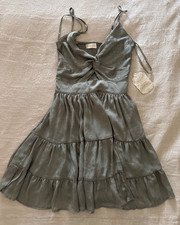 NWT Altar'd State Sage Green Floral Pattern Dress Size XS picture
