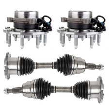 2x CV Axle + 2x Wheel Hub Bearing Front 4WD For Chevy Silverado 2500HD 2001-2006 picture