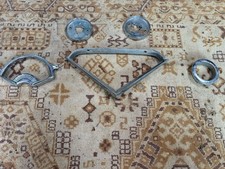 Vintage 1950s Chrome Dash Trim Bezel Lot Custom Hot Rod Gasser Rat Rocket OEM GM picture