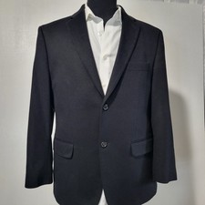 Black Brown 1826 Lord & Taylor 100% Cashmere Men's Sport Coat Blazer Sz 40s Blac picture