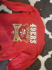 Vintage San Francisco 49ers Super Bowl Starter Sweater Size L Made In USA Dimond picture