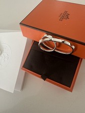 Hermes Cloud D'H Double Silver Ring 925 Size 59 Receipt RARE & Sold Out picture