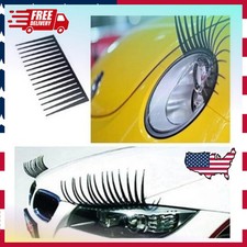 2PCS Car Headlight Eyelashes Black 3D PVC Headlight Lash Decals with Adhesive picture