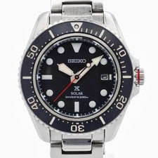Seiko Prospex SBDJ051 Diver Scuba Solar Watch Black Dial Stainless 200m picture