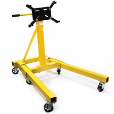 XtremepowerUS Engine Stand 2,000 lbs Folding Motor Hoist Dolly Mover Auto Repair picture