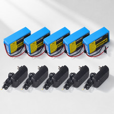 5pcs 24V 5Ah Lithium Battery Pack Rechargeable with Charger BMS Bare Wire Output picture