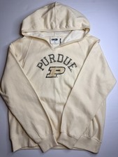 Coastal Color Purdue University Women’s Hoodie Size L Cream NCAA Pullover EUC picture