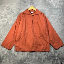 Vintage Le Glazik Breton Fisherman Smock Jacket Mens 44 Orange Canvas Sailing picture