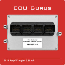 2011 Jeep Wrangler 3.8L AT Engine Computer P68057145 