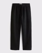 Sale Abercrombie & Fitch Men Essential Straight Open-Hem Sweatpant Black Regular picture