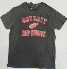 NEW Fanatics Detroit Red Wings NHL Hockey T-Shirt Mens M Gray NWT picture