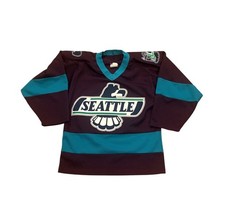 Vintage Rare 90s Seattle Thunderbirds Monosport Alternate Color Hockey Jersey XS picture
