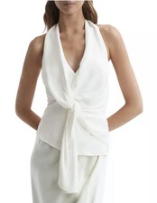 Reiss Freda Ivory Halter Top NWT Size 2 Womens’s Sleeveless Blouse picture