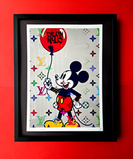 Death NYC Hand Signed Large Framed Print 16x20in Am I Mickey Mouse  COA  #9 picture