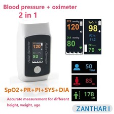 ZANTHARI New 2 in 1 Smart Pulse Fingertip Oximeter with Blood Presure  SpO2 picture
