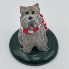 Vintage Buyers Choice Scottish Terrier Gray with Red White Scarf Green Christmas picture