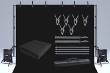 LINCO Backdrop Stand  10x7ft Background Support System with Black Screen picture