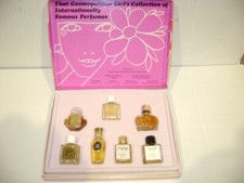 7 pc Vintage 1960's Mini Perfume Cosmopolitan Collection Fame de Corday Replique picture