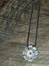 Vintage Joseph Esposito Sterling Silver Floral Choker Necklace 65g 🔥🔥 picture