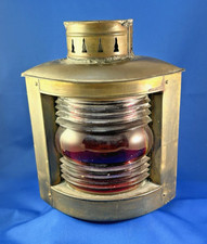 Vintage Brass Boat Ship Navigation Red Port Light picture