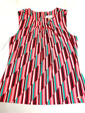 Women's top Calvin Klein multi color vertical stripe medium picture