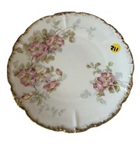 Antique Haviland LimogesSchleiger 1134 Pink CABBAGE ROSE 9 3/4