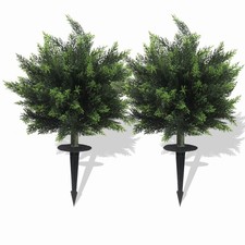 2PCS Artificial Cypress Tree Outdoor Fake Cedar Plants UV Resistant Garden Deco picture