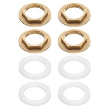 uxcell 4Pcs Brass Lock Nuts Pipe Fitting, G1/2