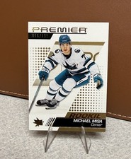 Michael Misa 2025-26 Upper Deck Premier #105 Gold Rookie RC /199 San Jose Sharks picture