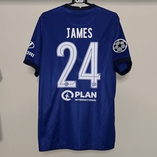 Chelsea 2020/21 Nike Home Football Shirt UCL Final Reece James 24 Mens Large picture